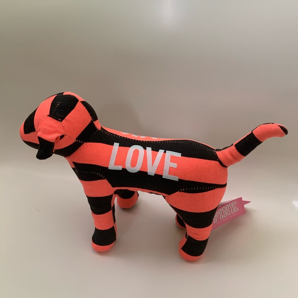 VICTORIAS SECRET Orange/Black Striped Dog Plush